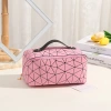 New high-end cosmetic bag, diamond-shaped pillow bag, large capacity, super popular travel cosmetics and toiletries details Picture